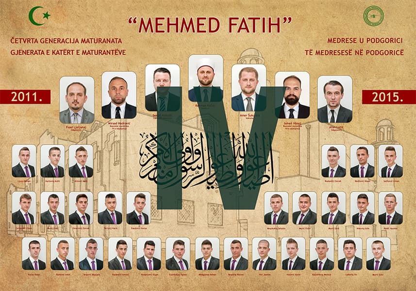 Tablo IV. generacije maturanata Medrese „Mehmed Fatih“, 2011–2015.